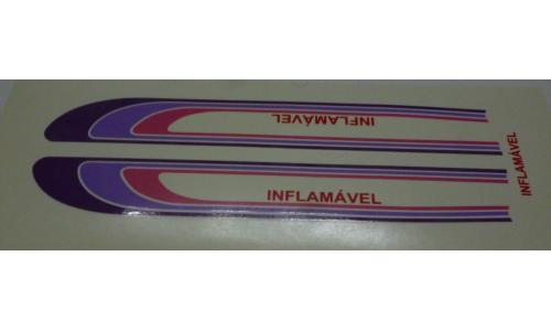 Caminh�o 1:50 Decalque Tanque Inflamavel